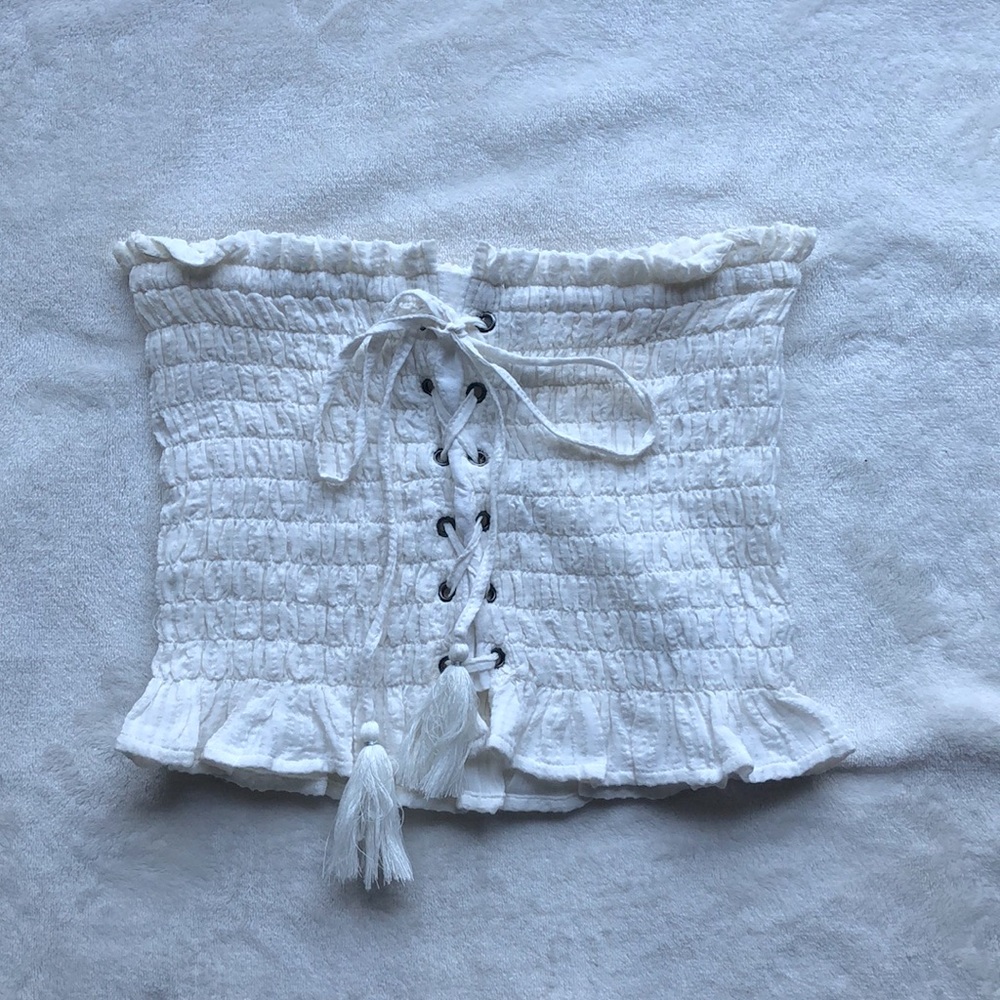 American eagle strapless crop top